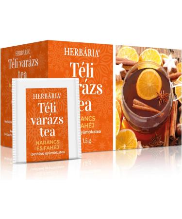 Orange and Cinnamon 100% Natural Fruit Herbal Tea Flavoured Seasonal Tea with Rosehip Hibiscus Rooibos Blackberry Leaves - Buy Online on GoSupps.com