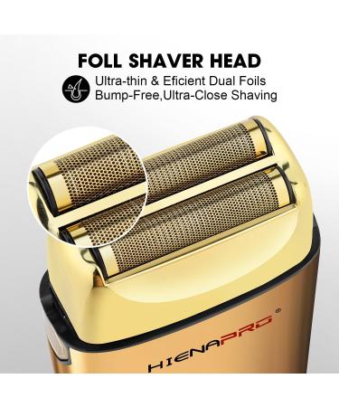 Professional Gold Foil Shaver for Men - Cordless Rechargeable Electric Razor with LED Display & Detachable Design - Perfect for Close Shaving & Barber Use - Buy Online on GoSupps.com