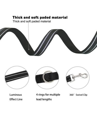 Hands Free Dog Leash - Adjustable Multifunctional Nylon Rope for Running, Walking, and Hiking - Double Lead for Small, Medium, Large Dogs - Black - Buy Online on GoSupps.com