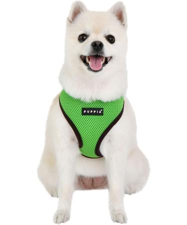 Puppia Soft Harness II - Comfortable Adjustable Dog Harness for Small & Medium Dogs - Puha1770grs - Green - Buy Online on GoSupps.com