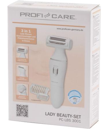 ProfiCare PC-LBS 3001 3in1 Lady Beauty Set | Shaver Facial Cleanser & Trimmer | Splash-proof & Portable for International Shipping - Buy Online on GoSupps.com