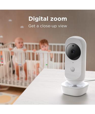 Motorola Ease 44 Connect WiFi Baby Monitor with Camera - 4.3 Display - Night Vision Lullabies - Room Temperature Monitoring - White - Buy Online on GoSupps.com
