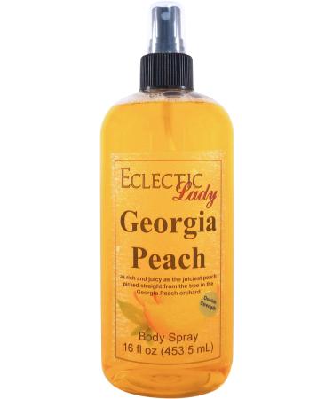 Georgia Peach Body Spray (Double Strength) 16 ounces Body Mist for Women with Clean Light & Gentle Fragrance Long Lasting Perfume with Comforting Scent for Men & Women Cologne with Soft Subtle