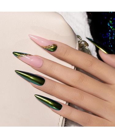 RARJSM Chameleon Liquid Chrome Nail Powder Set 6 Pcs | Iridescent Glitter & Mirror Effect | Easy Application for Nail Art | No Curing Required - Buy Online on GoSupps.com