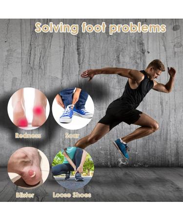 Sibba Sponge Heel Cushion Inserts | Self-Adhesive Heel Grips for Big Shoes | Anti-Blister Thick Pads - Black & Grey - Buy Online on GoSupps.com
