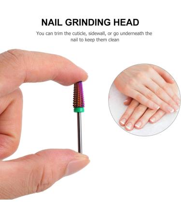 Lurrose 1pc nail polisher nail drill tool Nail Grinding Head acrylic nail drill bits nail implements Electric Nail Drill Head nail painting tools steel nail drill bit earphone alloy purple - Buy Online on GoSupps.com
