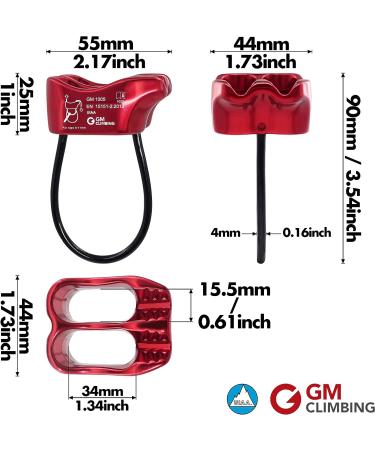GM CLIMBING Tubular V-grooved Belay Device Package with Screw Locking Carabiner - UIAA Certified - Buy Online on GoSupps.com