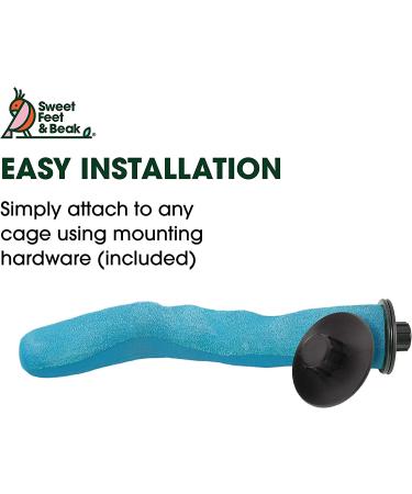 Safety Pumice Perch for Birds | Trim Nails and Beak | Promote Healthy Feet | Non-Toxic | X-Small 6 Blue - Buy Online on GoSupps.com