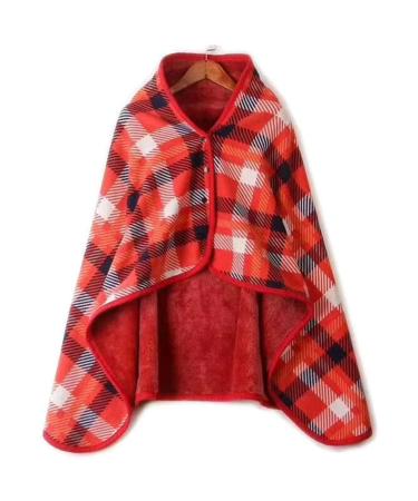 Scarf Blanket for Adults Flannel Lining Warm Blanket Wheelchair Poncho Knee Blanket Leg Blanket for Wheelchair Portable Warm Blanket Wheelchair Accessories C 80 135cm