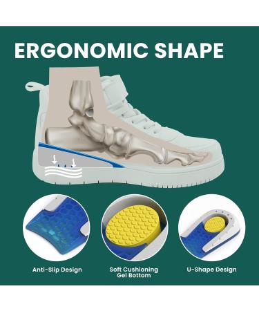 Welnove Gel Heel Cushion Inserts | Achilles Tendonitis & Plantar Fasciitis Relief | Heel Pain Support for Men & Women | 0.6 & 1 Inch Height Lift | 2 Pairs - Buy Online on GoSupps.com