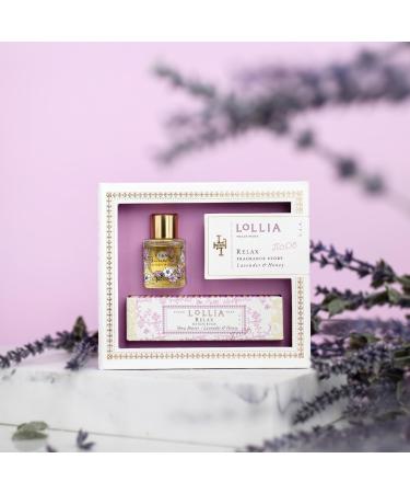 Lollia Relax Fragrance Story Gift Set .16 fl. oz. Eau de Parfum & .33 oz. Petite Treat Handcreme Lavender & Honey Shea Butter Hand Cream for Women Travel Size Perfume Hand Lotion for Dry Hands - Buy Online on GoSupps.com
