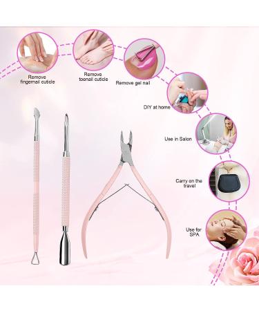 Makartt Cuticle Trimmer and Pusher Set - Professional Stainless Steel Pedicure and Manicure Tools 3pcs - Buy Online on GoSupps.com