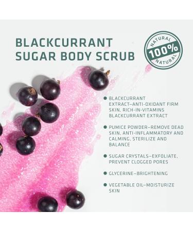 Natural Sugar Body Scrub for Women | Exfoliating Blackcurrant Scrub - Hydrating Skin Care & Dead Skin Remover - Buy Online on GoSupps.com