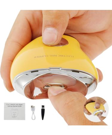 Electric Nail Clipper 3 Speeds Levels Electric Nail Trimmer with Nail Clip Storage Rechargeable Automatic Nail Clipper Portable Electric Fingernail Cutter Safety Fingernail Trimmer for Adult K(orange) - Buy Online on GoSupps.com