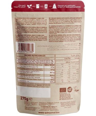 Organic quinoa manzana and canela granola 250g Quinua Real - Buy Online on GoSupps.com