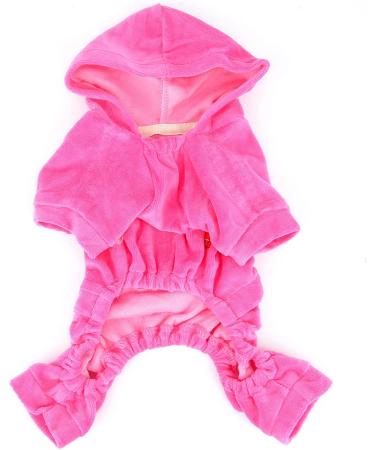 SELMAI Rhinestone Crown Dog Hoodie Jumpsuit XS Pink - Buy Online on GoSupps.com