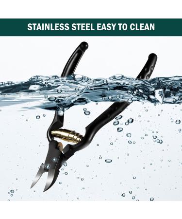 Fvion Nail Scissors for Ingrown Toenails & Fingernails - Sharp Tongs for Thick Nails | Ideal Foot Care for Seniors - Dark Black - Buy Online on GoSupps.com