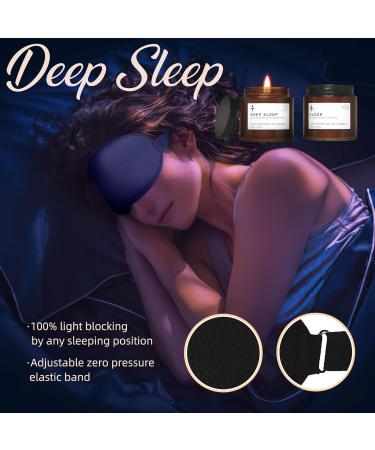 TRINIDa Aromatherapy Sleep Gift Set: Blackout Sleep Masks & Scented Candles for Perfect Sleep - Lavender & Chamomile, Stress Relief - 3D Eye Mask Included (Women & Men) - Buy Online on GoSupps.com