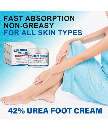 42% Urea Cream with 2% Salicylic Acid- Urea Cream for Feet - Foot Cream for Dry Cracked Heels and Feet - Callus Remover Gel Foot Lotion - Moisturizing & Smoothing Skin - For Elbows Hands and Knees - Buy Online on GoSupps.com