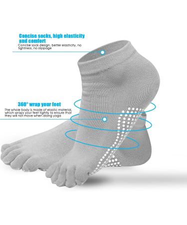 Jinlaili Yoga Socks Slippers for Women & Men - Anti-Slip Cotton Slide Socks for Pilates Gymnastics Barre & Dance (EU 37-42) - Buy Online on GoSupps.com