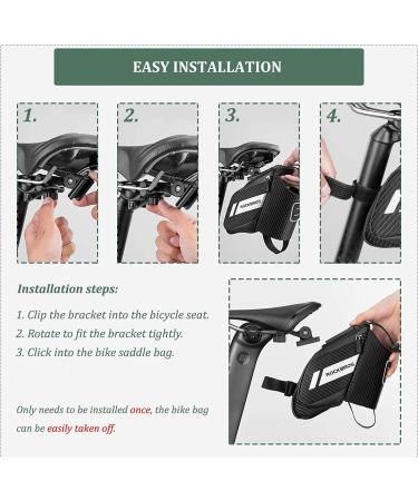 Rockbros Bike Saddle Bag | Reflective Bicycle Seat Bag with Bottle Holder for MTB & Racing Bikes - 1L Capacity - Buy Online on GoSupps.com