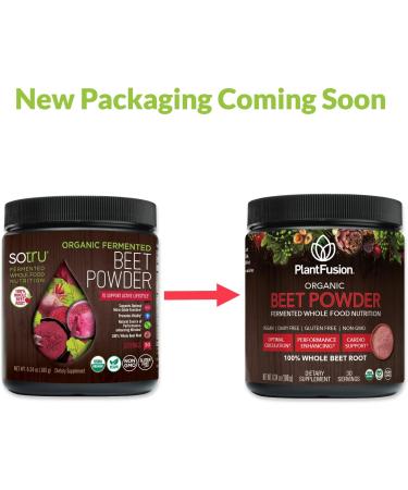 Plantfusion Organic Beet Root Powder - Non-GMO Vegan Superfood for Blood Flow & Circulation - Fermented Whole Food Nutrition - Gluten-Free 6.34 oz (30 Servings - Buy Online on GoSupps.com