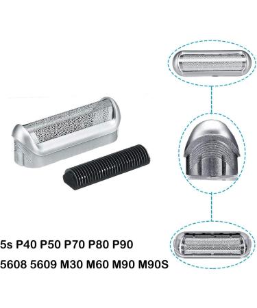 5s Razor Replacement Foil & Cutter for Compatible with Braun Shaver Replacement Part for Braun M90 M60 P40 P50 P60 P70 P80 555 575 370-5S - Buy Online on GoSupps.com