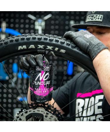 Muc-Off No Puncture Hassle Tubeless Sealant Kit - Advanced Bicycle Tyre Sealant with UV Tracer Dye - Seals Tears & Holes Up to 6mm - Buy Online on GoSupps.com