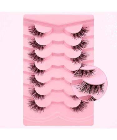 7P-CZ-32 Clear Band Half Eyelashes Cat Eye 15 mm Short Cat Eye Artificial Eyelashes Natural Look 1/2 Corner False Eyelashes Set 3/4 Corner Eyelashes Reusable Lightweight Makeup Eyelashes 7p-clear band half eyelashes-32 - Buy Online on GoSupps.com