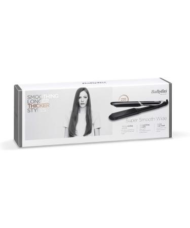 BaByliss Smooth Pro Wide Hair Straighteners - 35mm Ceramic Plates for Long & Thick Hair, Fast Heat Up, 5 Heat Settings - 235 C - Buy Online on GoSupps.com