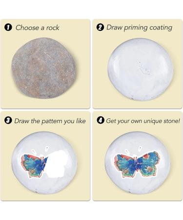 28 Pcs River Rocks for Painting - 6lbs Big Rocks & 12 Paint Brushes | Kindness Stones DIY Gift Set - Buy Online on GoSupps.com