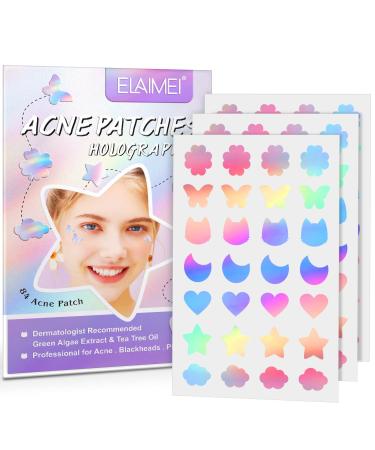 KLLALO Acne Pimple Master Patch Intensive 84 Pieces Button Patch Acne Patch Spot Effective Treatment with Hypoallergenic Tea Tree Oil Laser 84 pieces