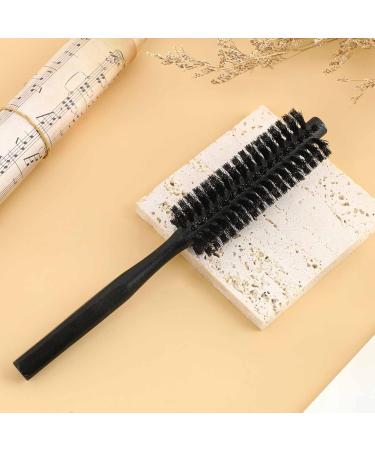 Wild Boar Bristle Hair Brush - Mini Round Blow-Dry Roller with Wooden Handle | Curling & Beard Brush for Men & Women - Buy Online on GoSupps.com