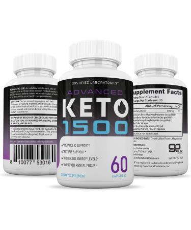 Advanced Keto 1500 Keto ACV Pills 1275MG New Improved Formula 3 Pack  - Buy Online on GoSupps.com