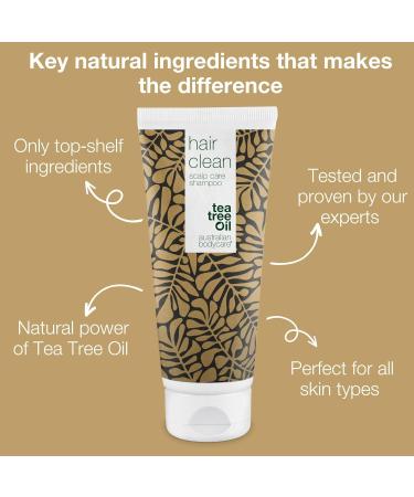 Anti Dandruff Shampoo with Tea Tree Oil 200ml | 100% Vegan Scalp Care for Dry Itchy Scalp & Psoriasis | Treatment for Neurodermatitis & Scalp Pimples - Buy Online on GoSupps.com