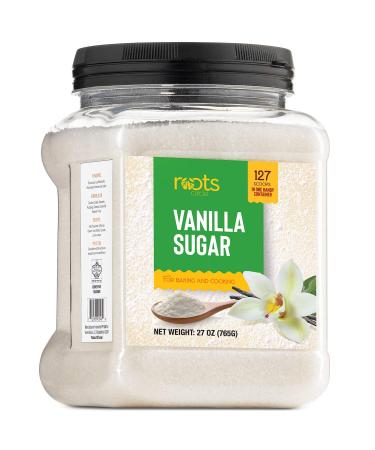 Roots Circle Vanilla Sugar for Baking | For Chefs, Home Cooking, Coffee, Cocktails, Cakes, Crme Brulee & Dessert Making | Ice Cream & Shakes | Kosher for Passover| 1 Pack 1.68 Pound 1.68 Pound (Pack of 1)