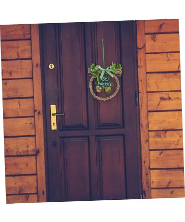 Abaodam 2pcs Shamrock Wooden Sign Hanging Front Door Wreaths Irish Party Wood St. Patrick's Day Pendants - Buy Online on GoSupps.com