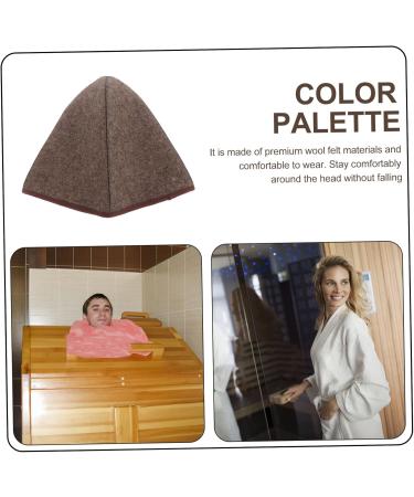 Ganazono Filz Saunahut | Men's Satin Sleep & Shower Hat | Women's Wool Felt Gray Sauna Hat | Portable & Reusable Spa Set - Buy Online on GoSupps.com