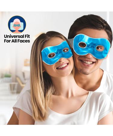 Albert Austin Cooling Eye Mask with Plush Edging - Reusable Hot/Cold Therapy for Puffy Eyes, Sinus Pain, Headache, Migraine - Gel Mask for Dark Circles & Swollen Eyes - Buy Online on GoSupps.com