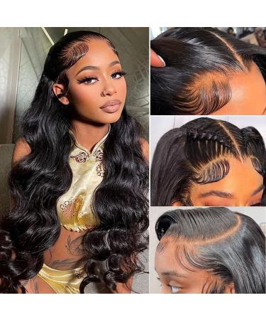 30 inch Body Wave Human Hair Wig HD Transparent Lace Front 180% Density - Brazilian Hair for Black Women with Baby Hair - Natural Color 30 - MSGEM - Buy Online on GoSupps.com