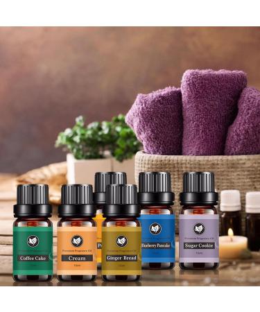 Essential Oils Set Bakery Essential Oil Kit for Diffuser Humidifier Massage Skin Care - Blueberry Pancake Sugar Cookie Coffee Cake Cream Ginger Bread Pumpkin Pie (6 x10ml)  - Buy Online on GoSupps.com