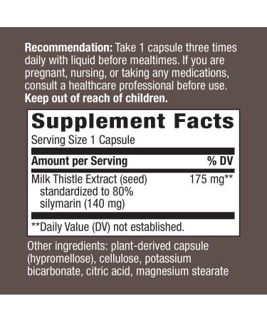 Nature's Way Thisilyn Milk Thistle Extract - Standardized Herbal Supplement for Liver Health - Buy Online on GoSupps.com