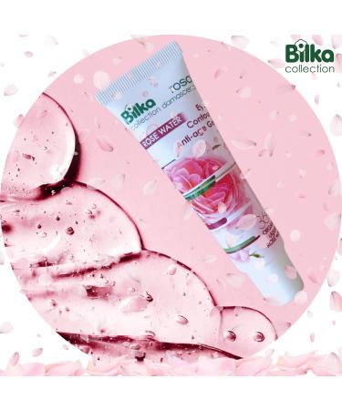 Bilka Collection Pink Damascena Anti-Aging Eye Cream Gel | Natural Eye Care for Wrinkles & Dark Circles | 25 ml - Shop Internationally! - Buy Online on GoSupps.com