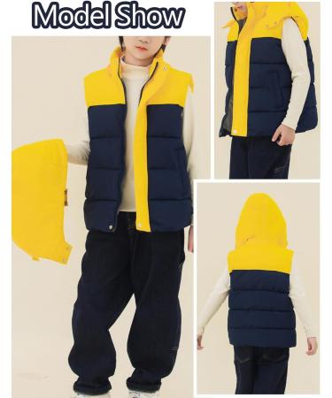 Happy Cherry Kids' Winter Puffer Vest Jacket - Lightweight & Water Resistant Hooded Gilet for Boys and Girls | Windproof Down Vest - 4-5 Years (02-Blue) - Buy Online on GoSupps.com