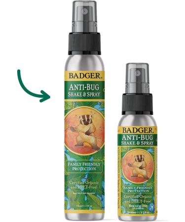 Badger Anti-Bug Shake & Spray - 4 fl oz Natural Insect Repellent - Buy Online on GoSupps.com