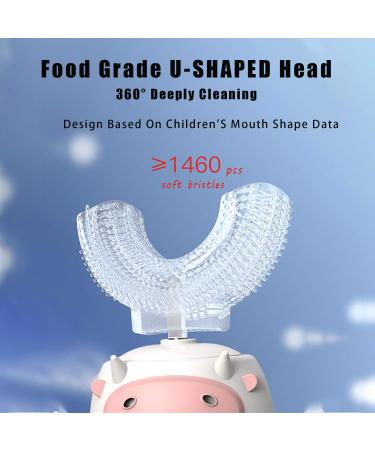 Kids Electric Toothbrush - U-Shaped Toddler Toothbrush with 2 Brush Heads, 2 Cleaning Modes, Smart Timer, Waterproof - Ages 2-14 - Buy Online on GoSupps.com