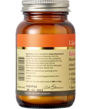 Udo's Choice Babies & Toddlers Blend Probiotics - 6 Microbiotic Strains - Lacto & Bifido Bacteria - 75g Powder for Infants 0-5yrs - Buy Online on GoSupps.com