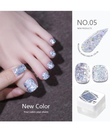 Glitter Gel Polish Sparkly Gel Nail Polish Champagne Nail Polish 6 Colors Glitter Gel Nail Polish Set Shimmer Sliver Gold Champagne Nail Gel Sparkling Polish DIY Manicure Nail - Buy Online on GoSupps.com