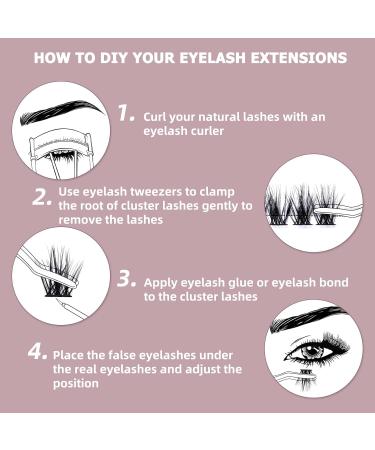 Fluffy 02-C 14mm Individual Eyelashes - Single Quewel Segments for DIY Eyelash Extensions | International Shipping - Buy Online on GoSupps.com