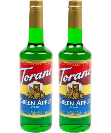 Torani Green Apple Flavour Syrup 750ml bottle 2 Pack Green Apple 1.5 l (Pack of 1)